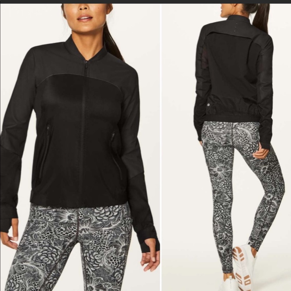 NWOT Lululemon Mesh Bomber Run On Jacket coat BL 6